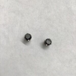 Earrings stud BLACK DIAMOND 14K
